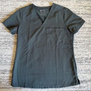 Figs Gray Scrub Top